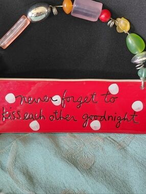 Department 56 White and Red Decorative Messagel Plaque